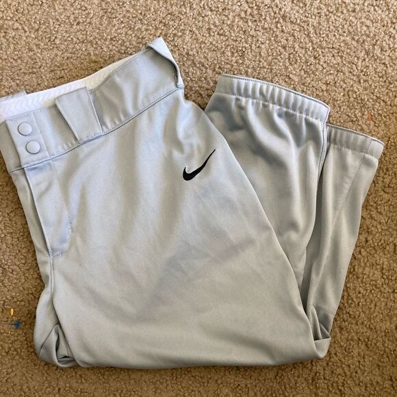 Mens Nike Dri-Fit Gray Baseball Pants - Picture 1 of 2